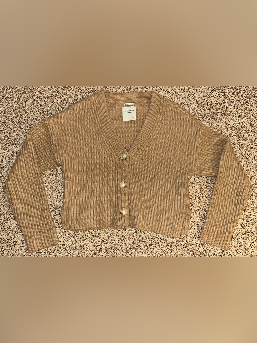 Abercrombie Cropped Merino Wool Cardigan
